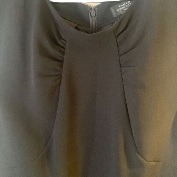 Pre Owned Women’s Tahari Arthur S Levine Cocktail Dinner Dress 12P Classic Black - Picture 7 of 11
